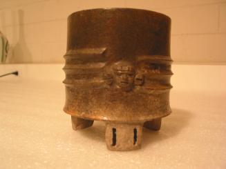Tripod Cylinder Vase with Applied Head