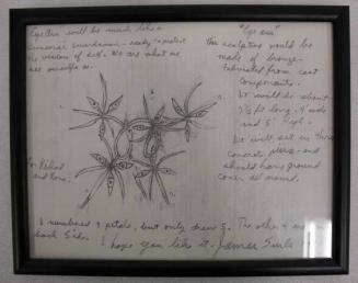 Untitled (Illustrated letter from the artist describing new sculpture, Eye Am)