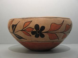 Bowl with Flower and Plant Designs