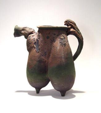 Triple Udder Pouring Vessel with Mermaid