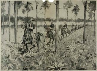 With The Regulars at Port Tampa, Florida - 9th U.S. Cavalry (Colored) Skirmishing Through The Pines
