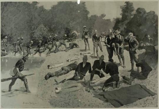 Field Hospital at The "Bloody Ford" of San Juan Creek