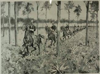 With The Regulars at Port Tampa, Florida - 9th U.S. Cavalry (Colored) Skirmishing Through The Pines