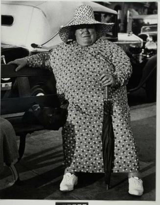 Woman in Flowered Dress, Promenade des Anglais, Riviera