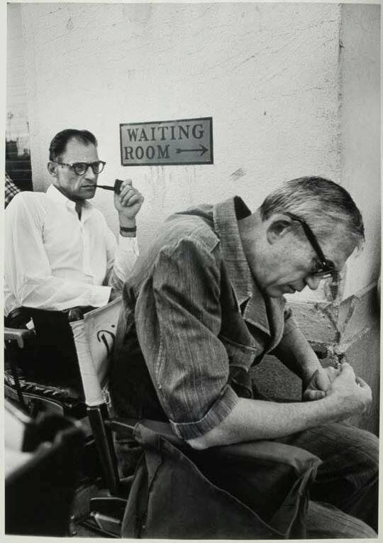 Arthur Miller and John Huston