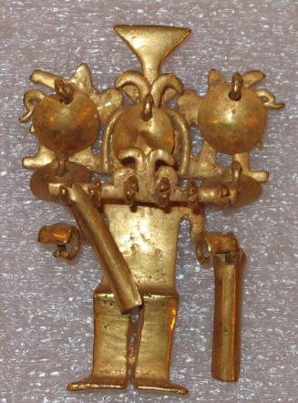 Human Effigy Figure Pendant with Articulated Ornaments