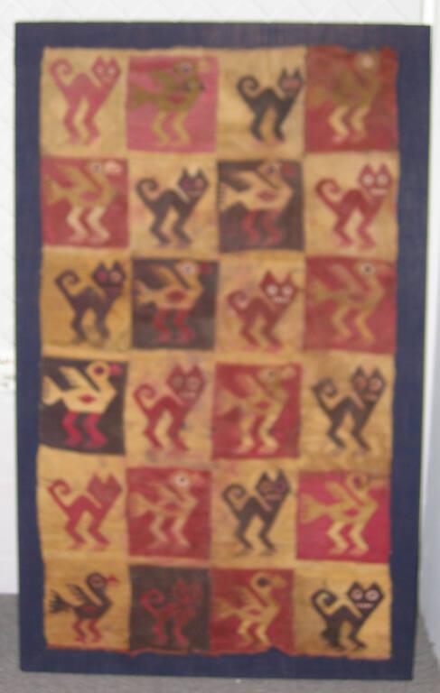 Textile Fragment with Felines and Birds Designs