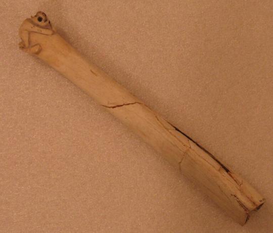 Flute with Finial in the Shape of a Feline