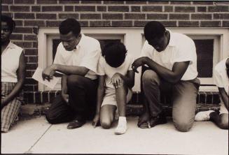 Cairo, Illinois, 1962, SNCC Field Secretary, later SNCC Chairman, Now Congressman John Lewis, and Others Pray During a Demonstration