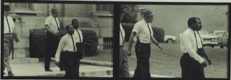 Albany, Georgia, 1962, Dr. Martin Luther King and Reverend Ralph Abernathy are Escorted from the Court House to the Jail House