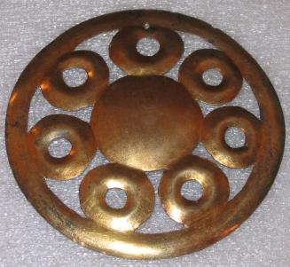 Pair of Disk Ornaments with Pierced Circle Design