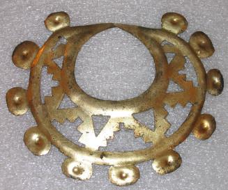 Crescent-Shaped Nose Ornament with Repousse Circle Design
