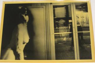 Untitled (woman with pearl necklace outside Dorn theatre, NY)