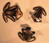 Set of Three Frog Effigy Beads