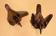 Pair of Bird Ornaments with Pendant Wings