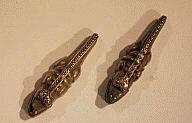 Pair of Alligator Effigy Pendants