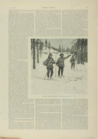 Calvary Officers Inspecting The Yellowstone Park in Winter, United States Calvaryman at One of The Soldier Stations in The Yellowstone Park