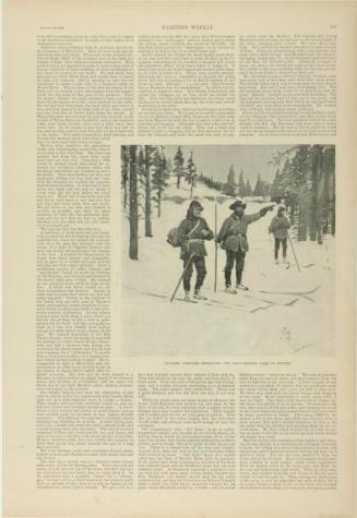 Calvary Officers Inspecting The Yellowstone Park in Winter, United States Calvaryman at One of The Soldier Stations in The Yellowstone Park