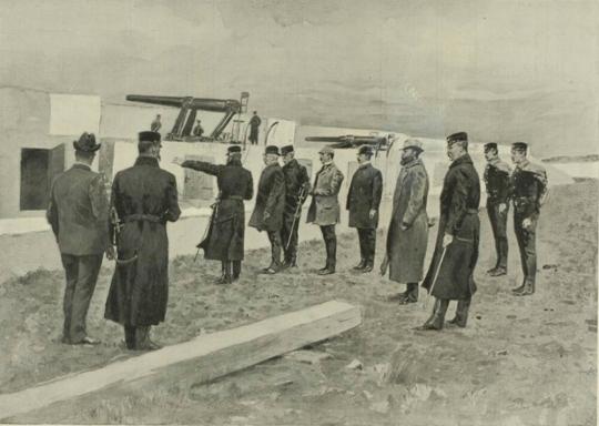 Major-General Nelson A. Miles, U.S.A., Inspecting The Defenses of New York