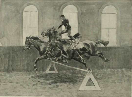 Hurdling on Three Horses