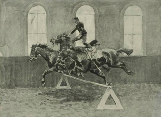 Hurdling on Three Horses