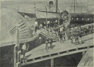 The "Gussie" Expedition - First Embarkation of U.S. Troops For Cuba, at Port Tampa, May 11