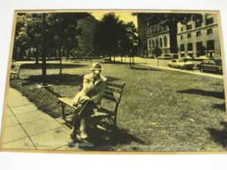 Untitled (man on bench with bandaged nose, DC)