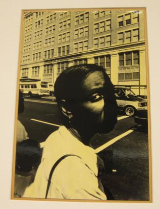 Untitled (woman on corner with eyes open, DC)