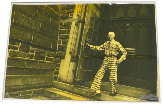 Untitled (plaid man and church, DC)