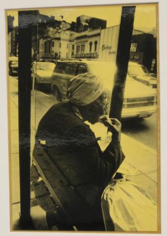 Untitled (woman with turbin eating hotdog, DC)