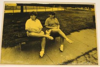 Untitled (twins on bench with crossed legs, DC)