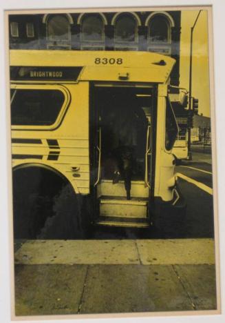 Untitled (man getting on bus with peg-leg, DC)