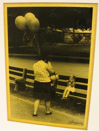Untitled (woman with balloons photographing little girl, DC)