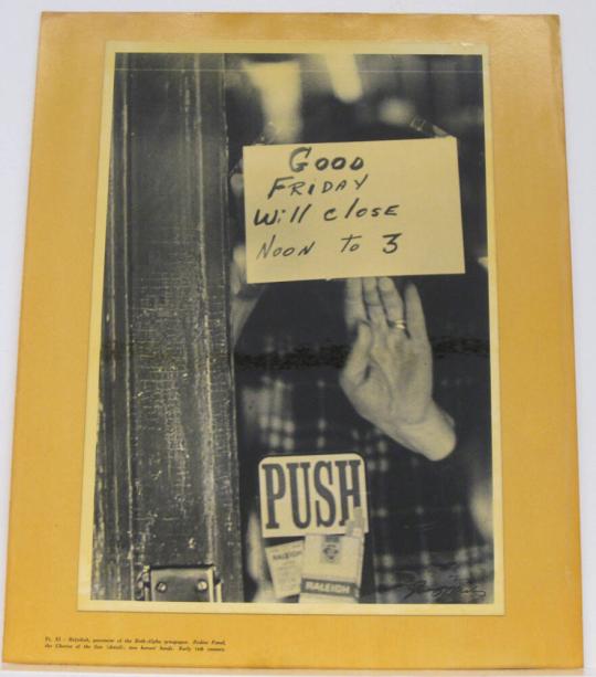 Untitled ("Good Friday, will close noon to 3", NY)