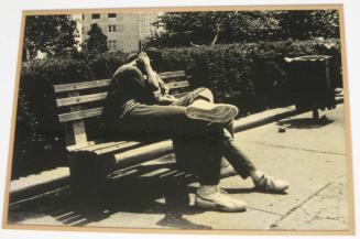 Untitled (boy and girl embracing on bench, DC)