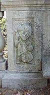 Garden bench (panel representing Music)