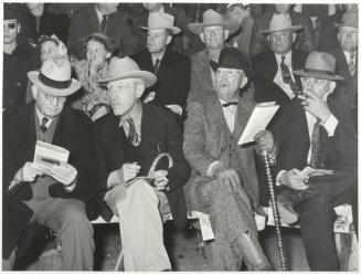Cattlemen at Auction of Prize Beef Steers and Breeding Stock, San Angelo, Texas