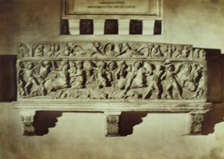 An antique sarcophagus in Cortona's cathedral.