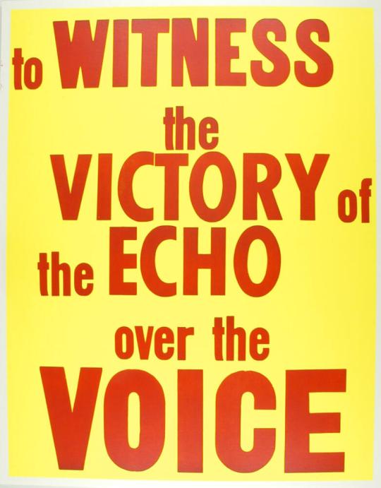 To Witness the Victory of the Echo Over the Voice from the series If Only God Had Invented Coca Cola, Sooner! Or, The Death of My Pet Monkey