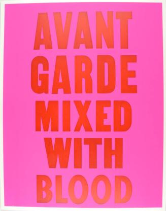 Avant Garde Mixed with Blood from the series If Only God Had Invented Coca Cola, Sooner! Or, The Death of My Pet Monkey