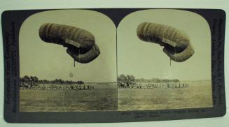 Hauling Down French Dirigible Ballon for Officer's Report