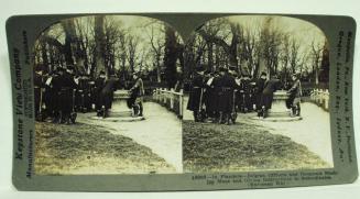 In Flanders - Belgian Officers and Corporals Studying Maps and Giving Instructions to Subordinates