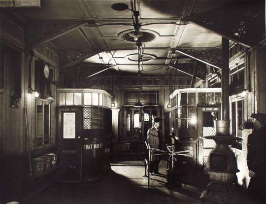 Station Interior with Coal Stove