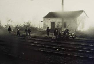 Boys on RR tracks, Portugal