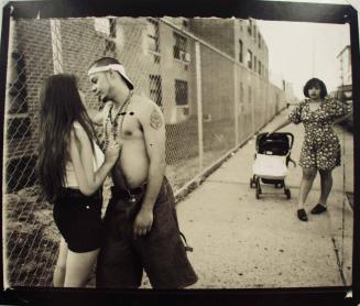 Anthony Hitting on Giselle, Vivien Waiting, Lorimer Street, Williamsburg, Brooklyn