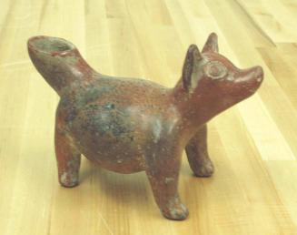 Standing Canine Effigy Vessel