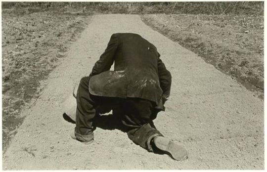 Doug Wallin Sowing Tobacco Bed, Madison County, North Carolina