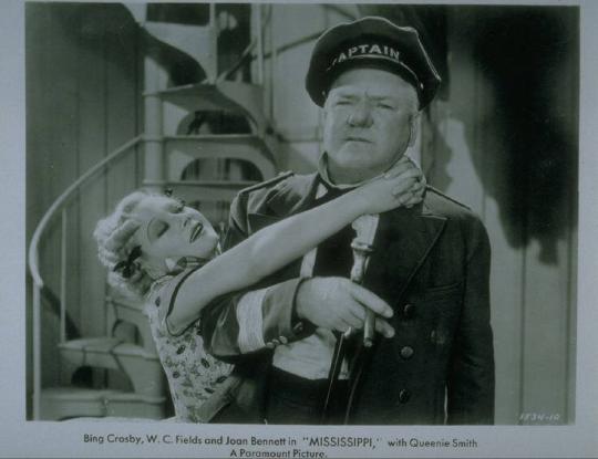 W.C. Fields and Joan Bennett in "Mississippi"