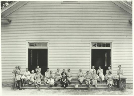 Annual Clean up Day, Women of Congregation of Wheeley's Church, Gordonton, North Carolina