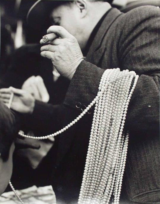 Man with Cigar and Pearls, Lower East Side